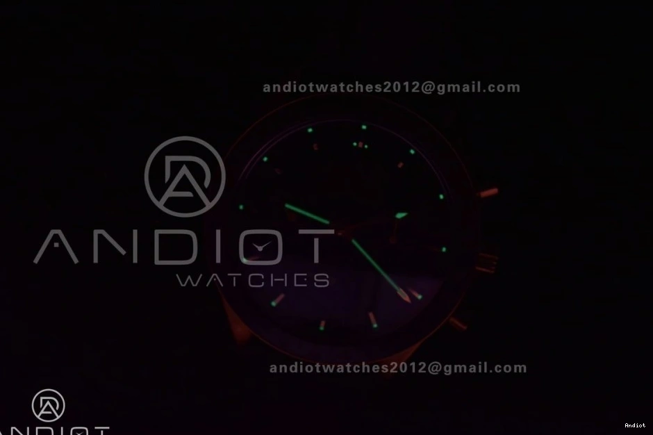 Green Manual in Dial Speedmaster RMF Green on Edition Moonwatch Leather Strap Best YG Gold Chrono Moonshine 1225